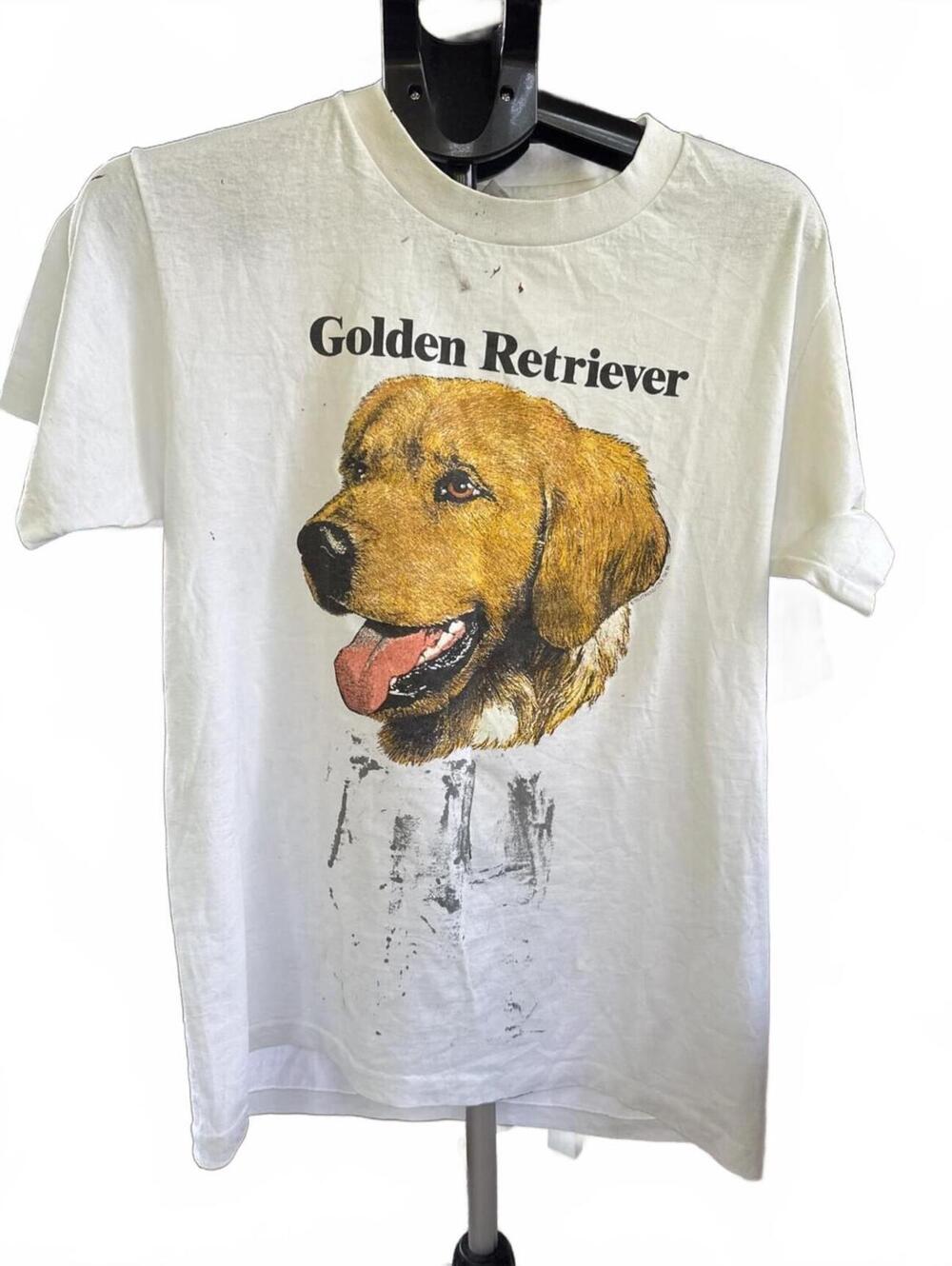 Vintage Single Stitch Goldren Retriever Thrashed Graphic Tee ~ No tag